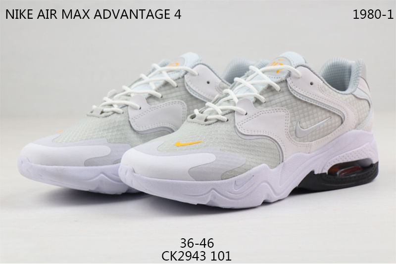 Men Nike Air Max Advantage IV White Grey Shoes